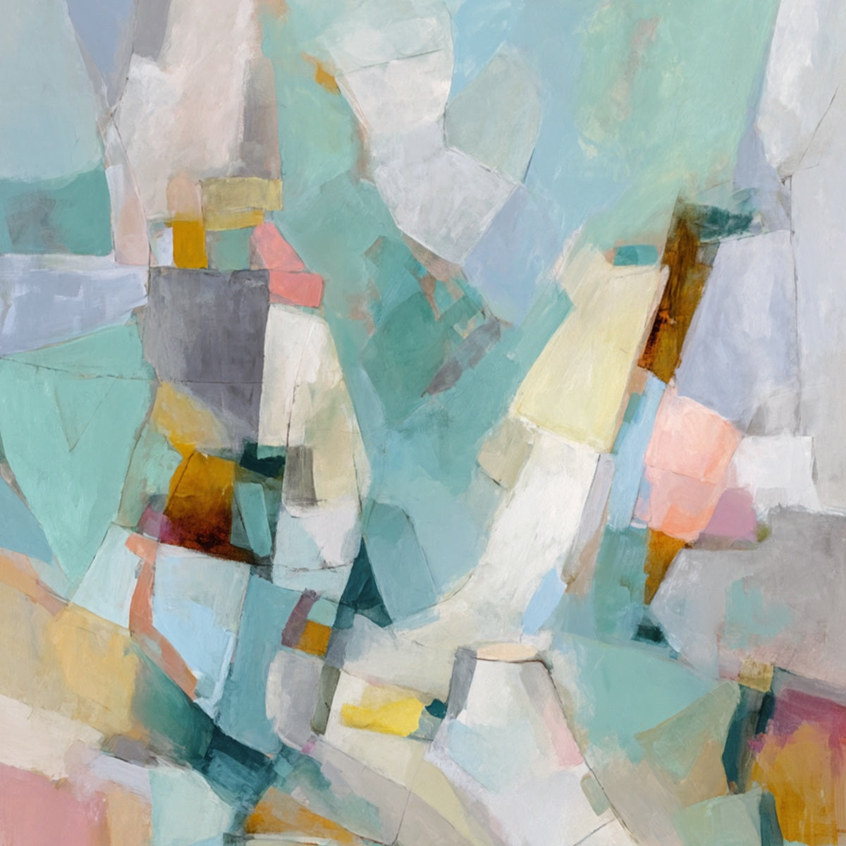 MOSAIC DREAM: Colorful Modern Abstract Geometric Painting