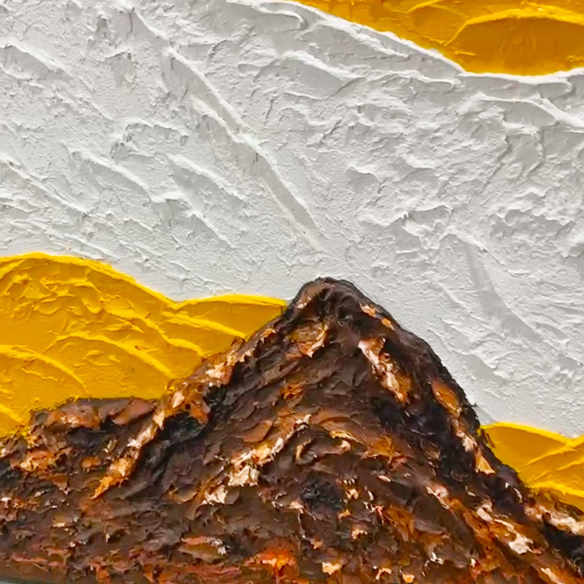 Textured Mountain Peaks Painting | Original Wall Art