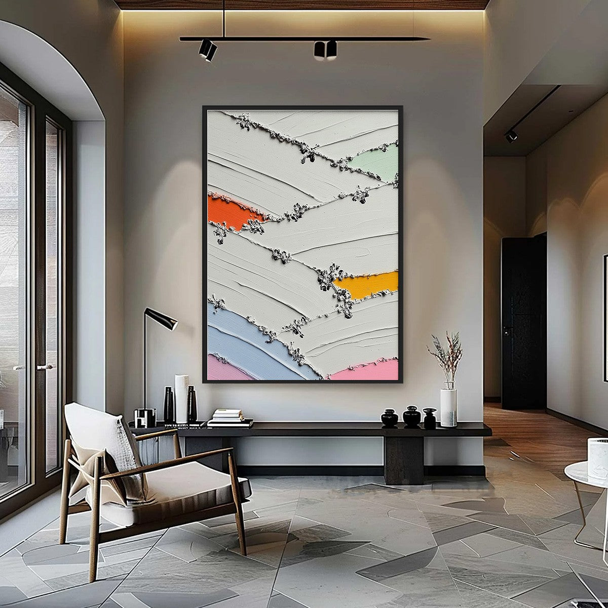 Moments of Color Abstract Oil Painting | Textured Wall Art
