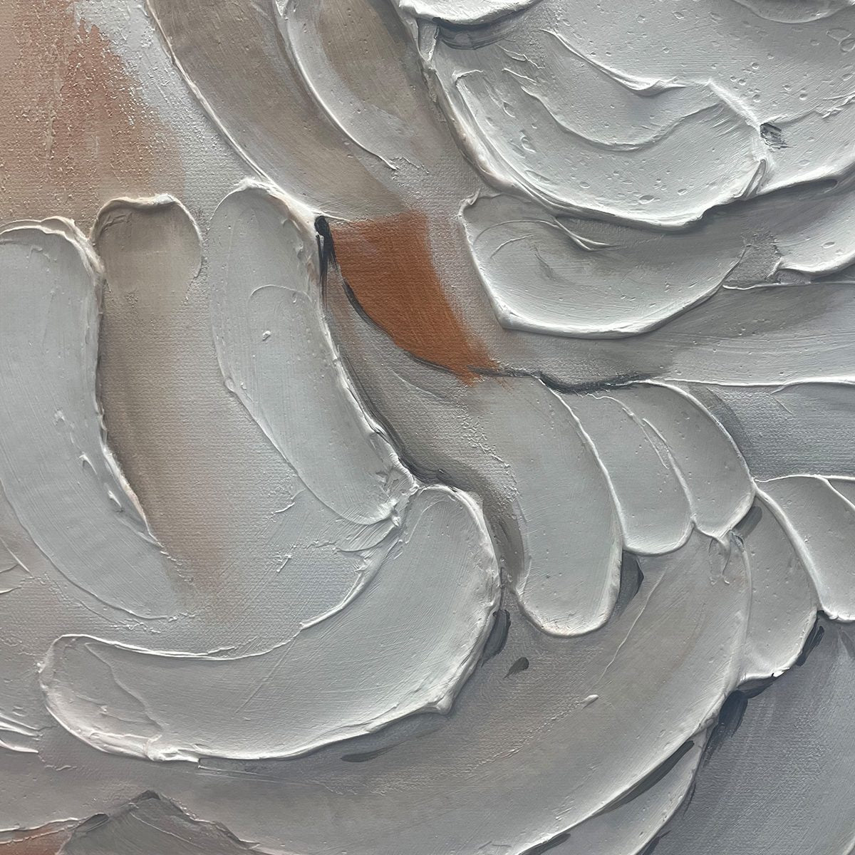 OCEAN WHISPERS: Textured Abstract Seascape Painting, White and Blue Wall Art, Panoramic Canvas, Coastal Decor