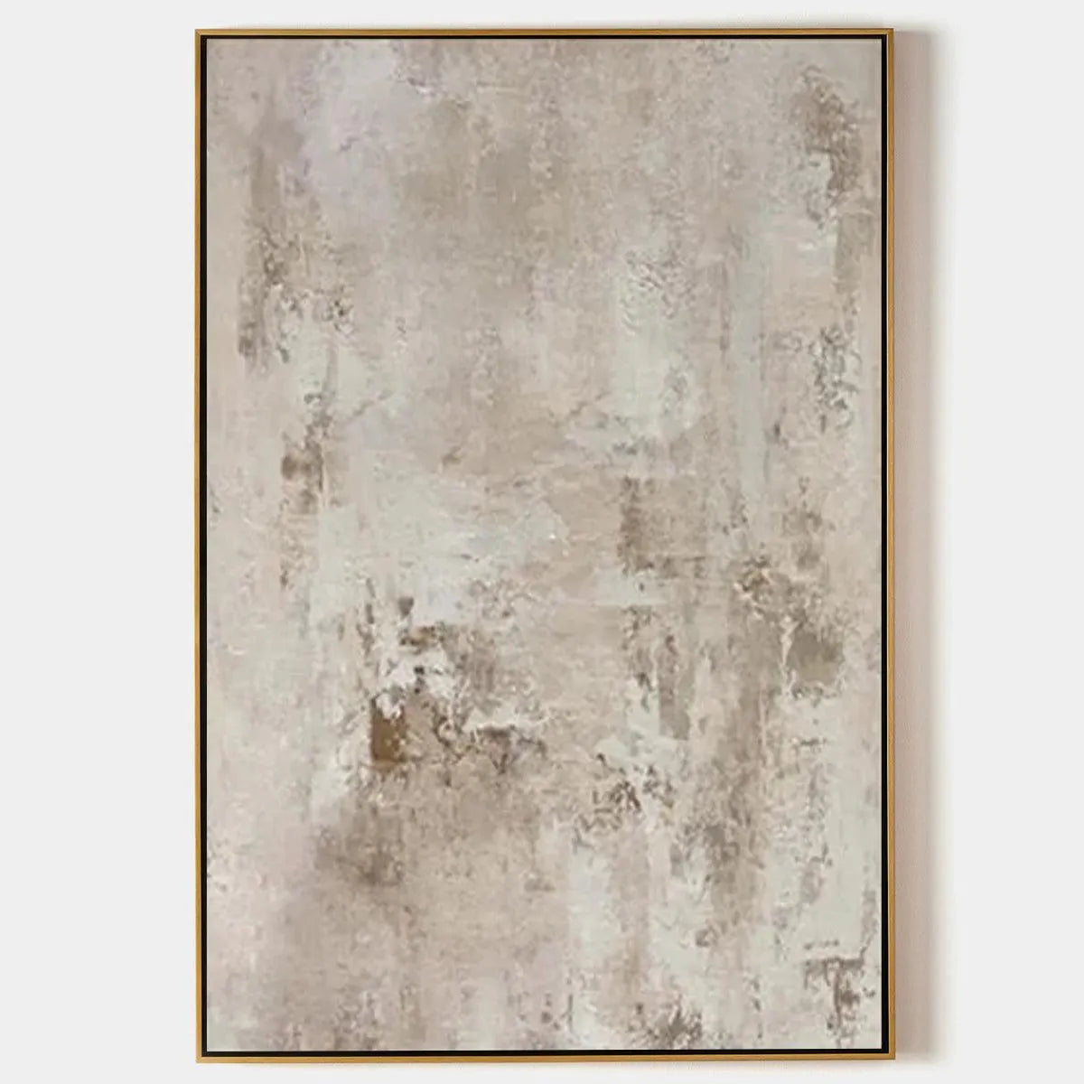 TEXTURED BEIGE ABSTRACT: Minimalist Textured Painting