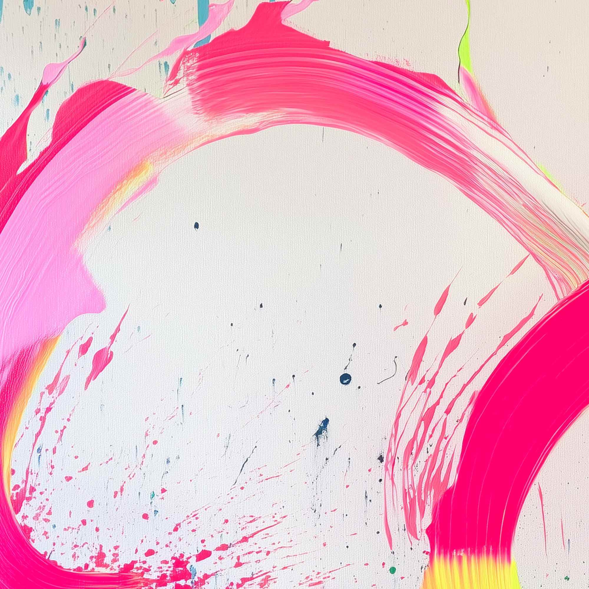 NEON BLOOM: Vibrant Abstract Acrylic Painting