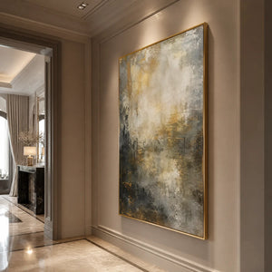 NIGHT AURELIA: Moody Gold Black Abstract