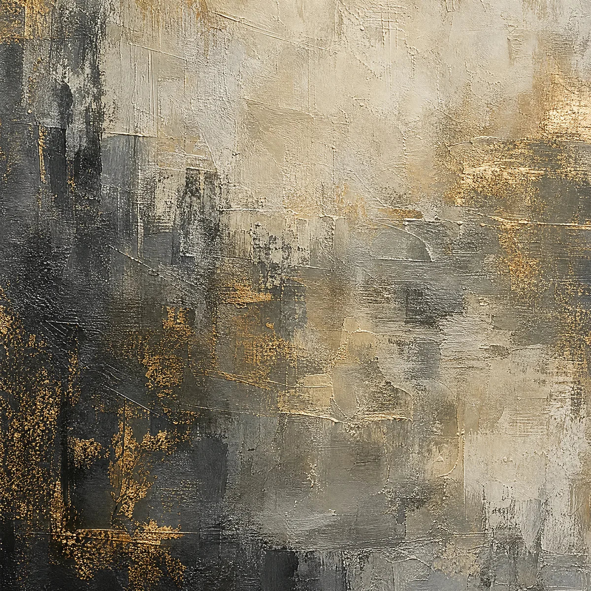 NIGHT AURELIA: Moody Gold Black Abstract