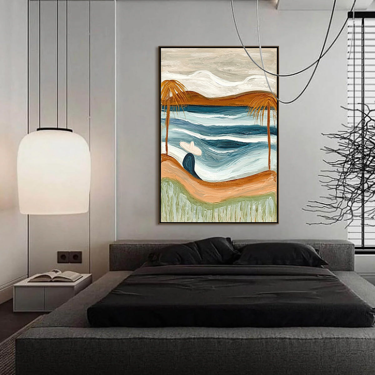 OCEAN REVERIE: Textured Wabi Sabi Style Coastal Landscape Painting