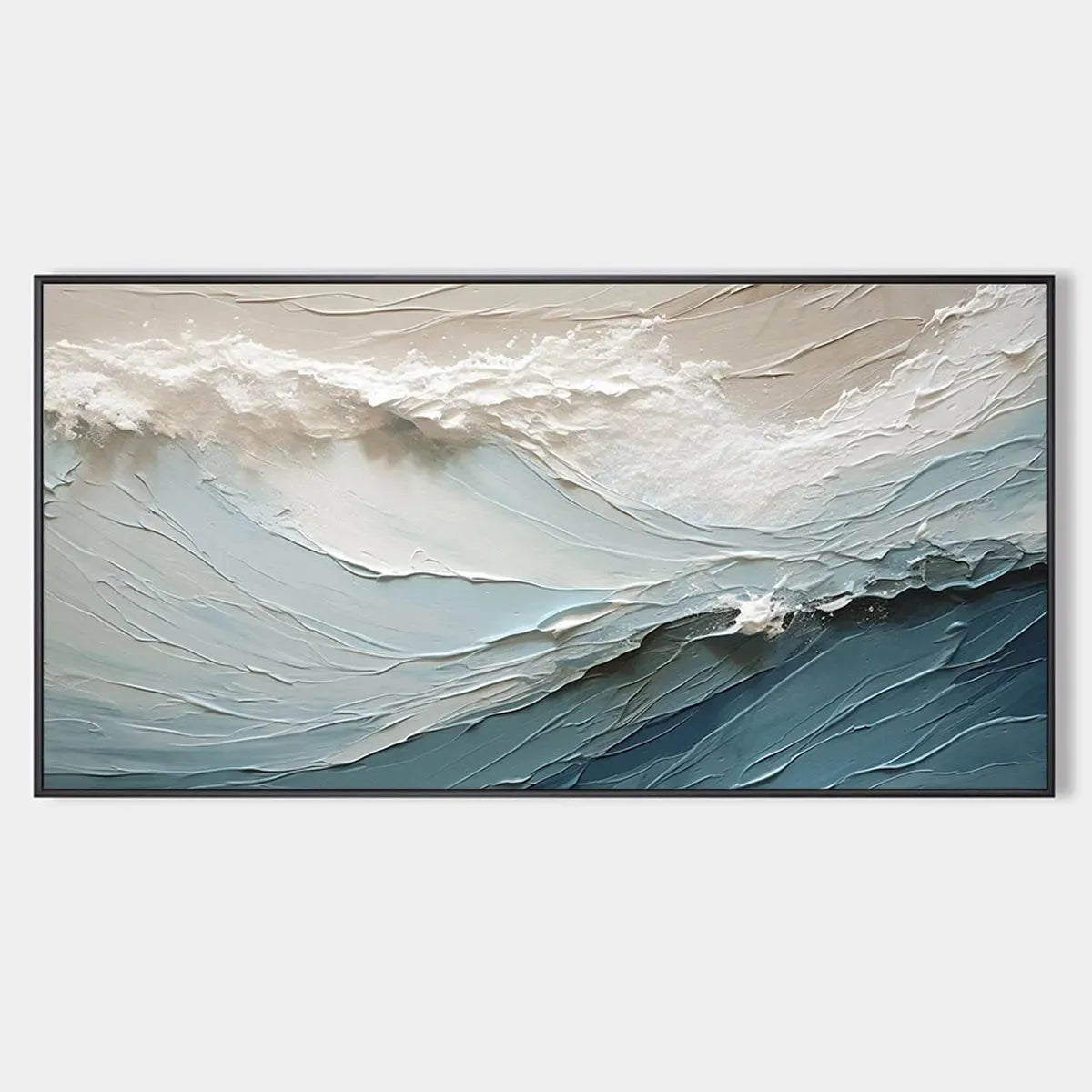 Textured Abstract Wave Oil Painting