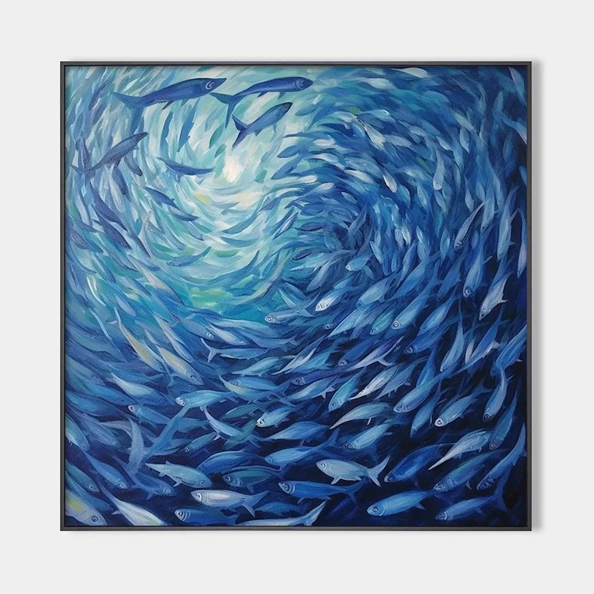 Dynamic Painting of a School of Fish