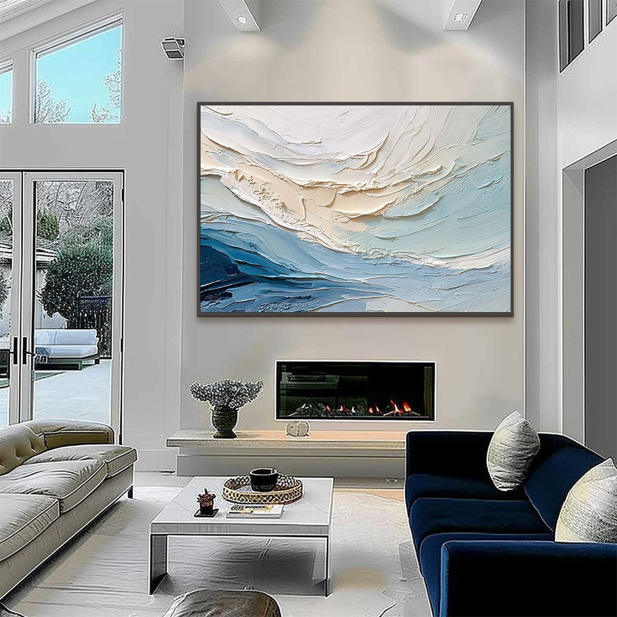 OCEAN'S BREATH: Textured Wabi Sabi Abstract Seascape Painting