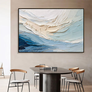 OCEAN'S BREATH: Textured Wabi Sabi Abstract Seascape Painting