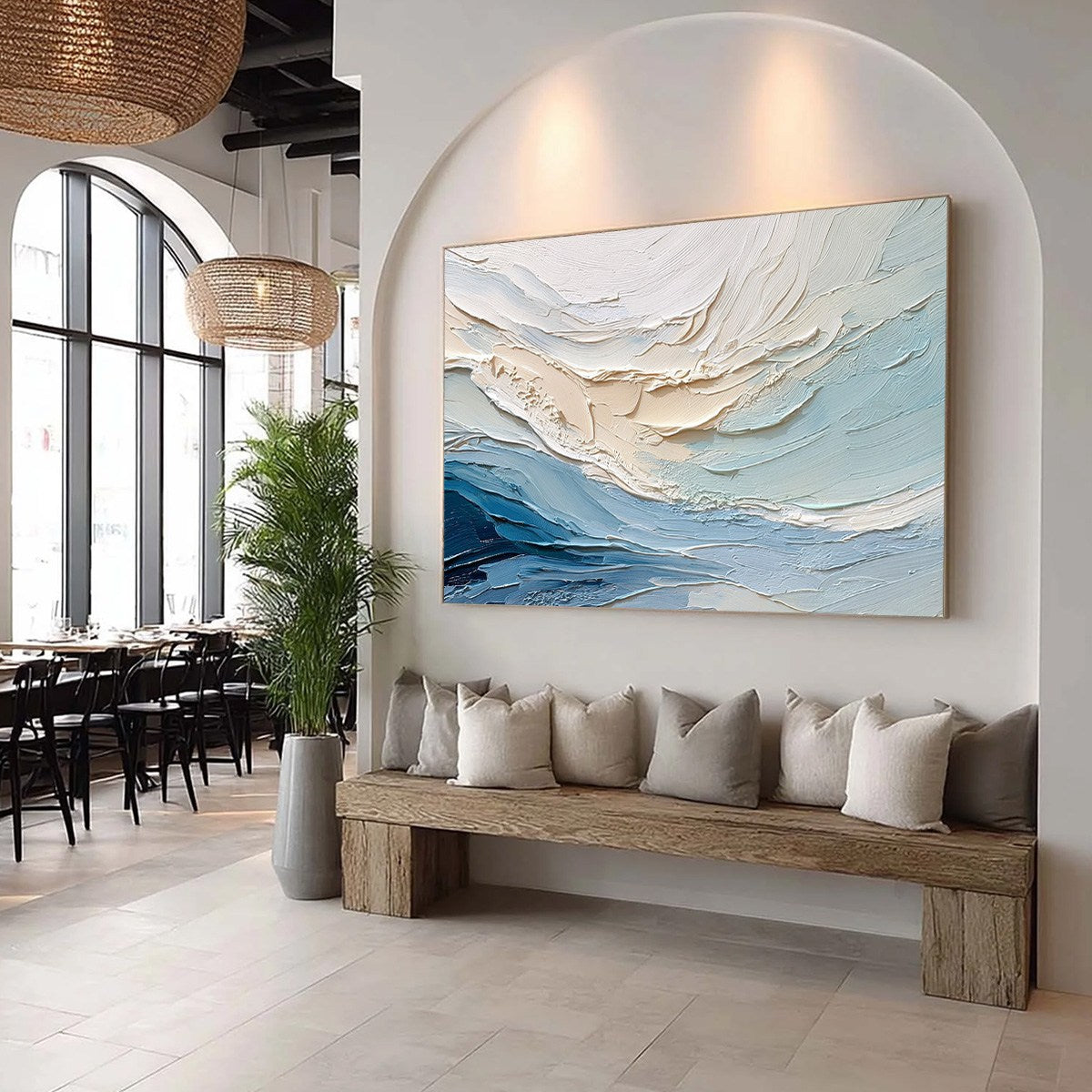 OCEAN'S BREATH: Textured Wabi Sabi Abstract Seascape Painting