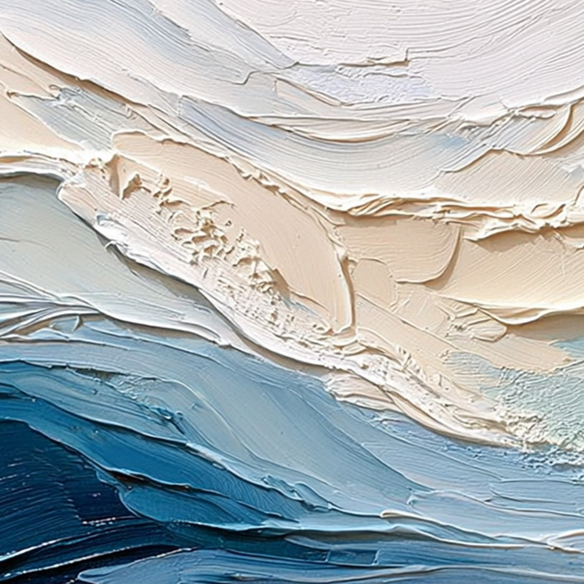 OCEAN'S BREATH: Textured Wabi Sabi Abstract Seascape Painting