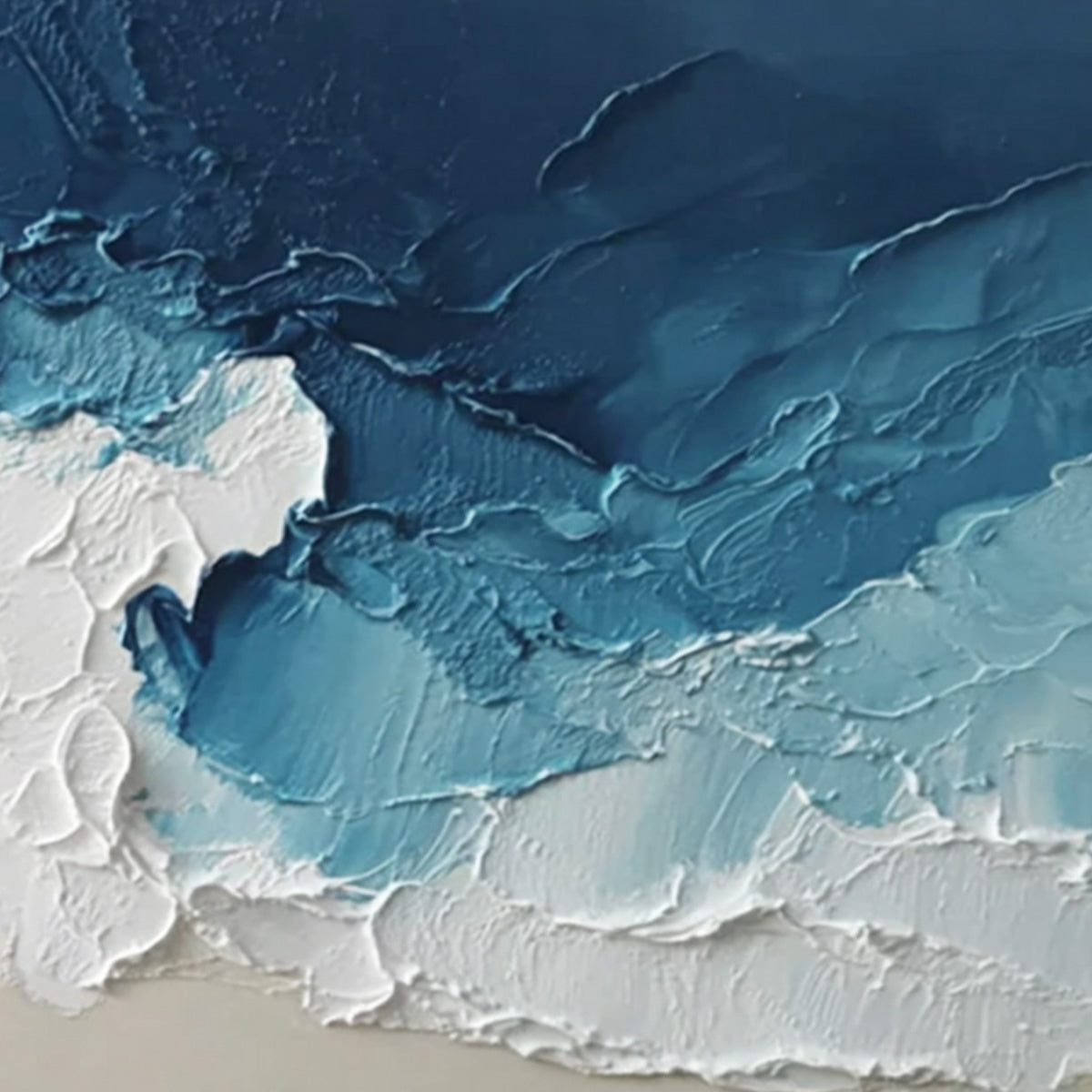 OCEAN'S EMBRACE: Textured Abstract Coastal Seascape Painting