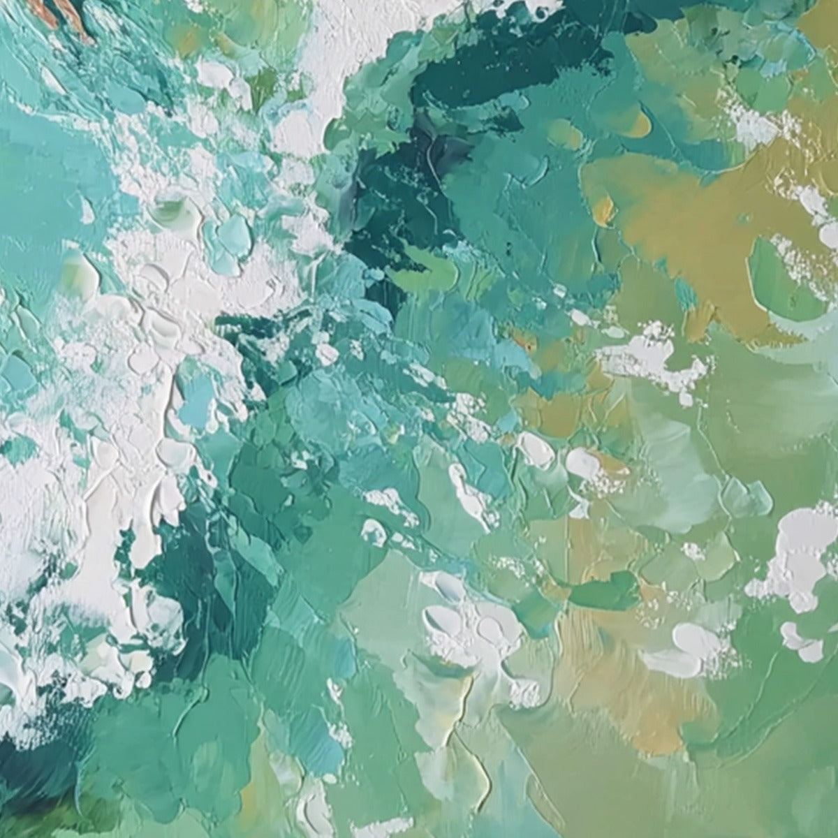 OCEAN'S EMBRACE Textured Impressionist Seascape Oil Painting