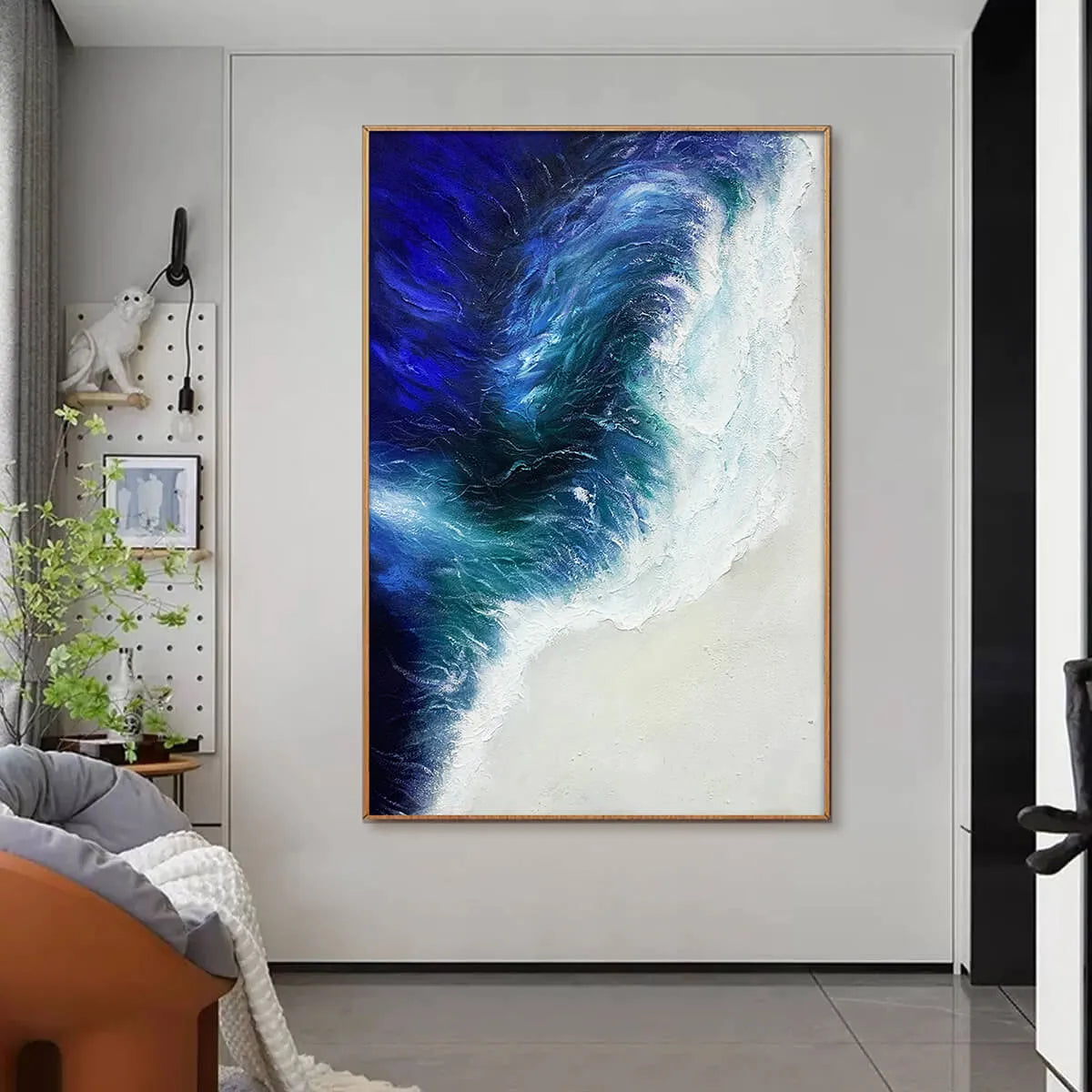 Ocean's Embrace: Ocean Waves Seascape Oil Painting Canvas Wall Art Decor