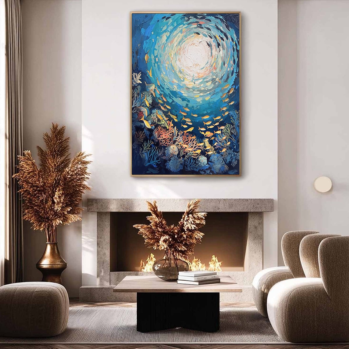 OCEAN’S GRACE: Textured Impasto Seascape Painting