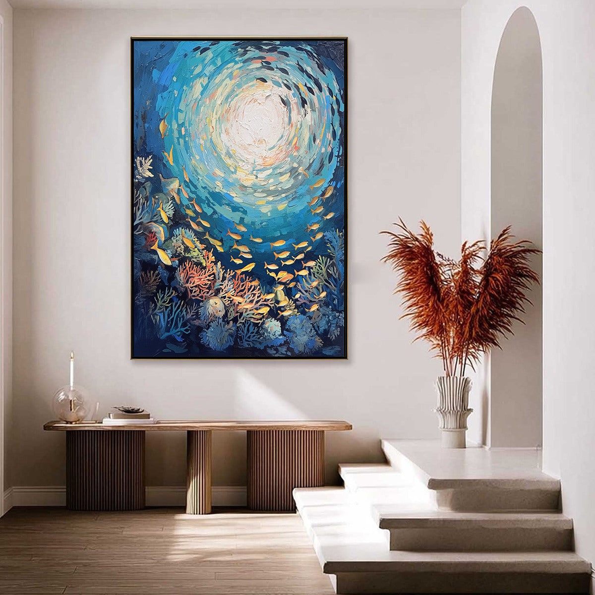 OCEAN’S GRACE: Textured Impasto Seascape Painting