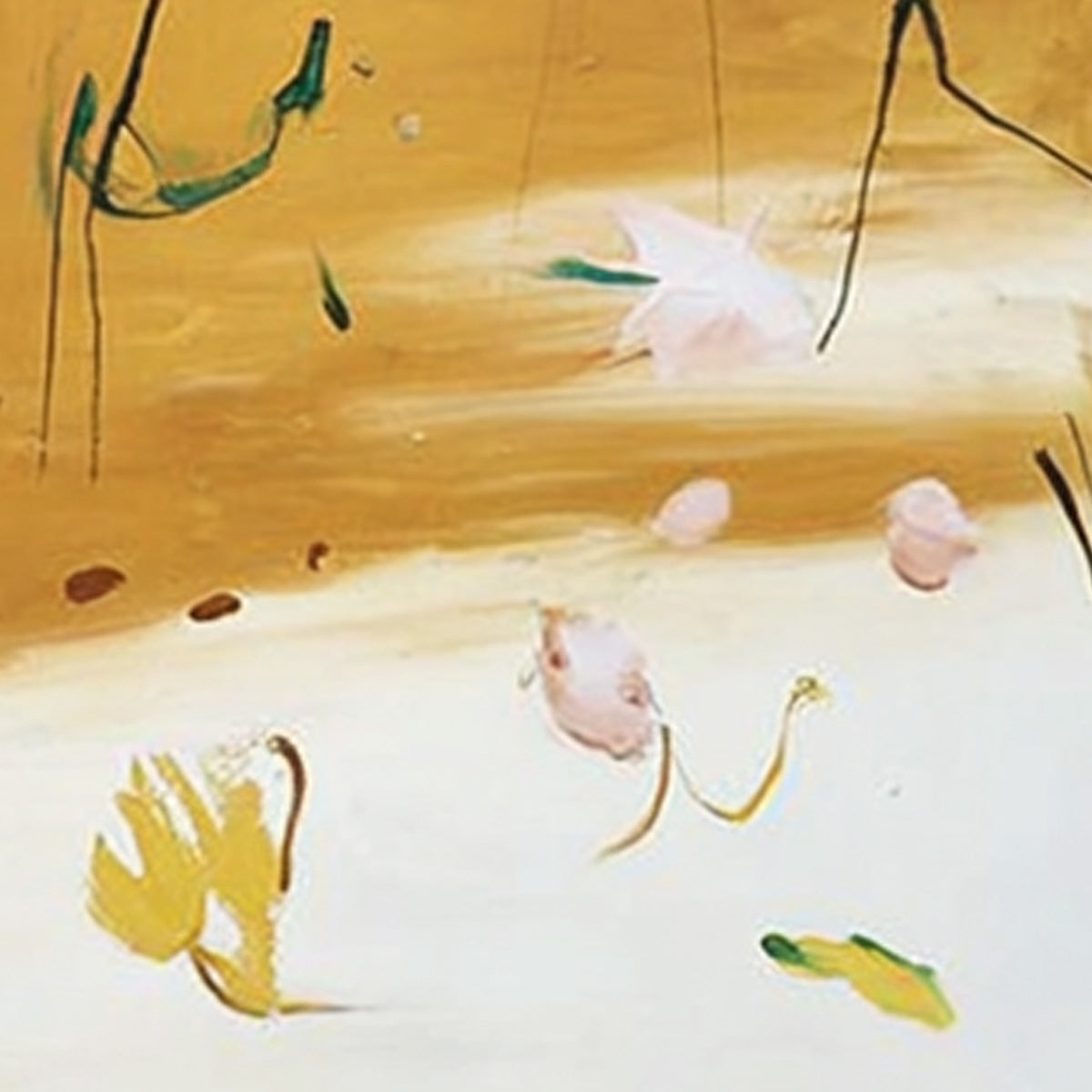 OCHRE WHISPERS: Wabi Sabi Inspired Abstract Floral Painting