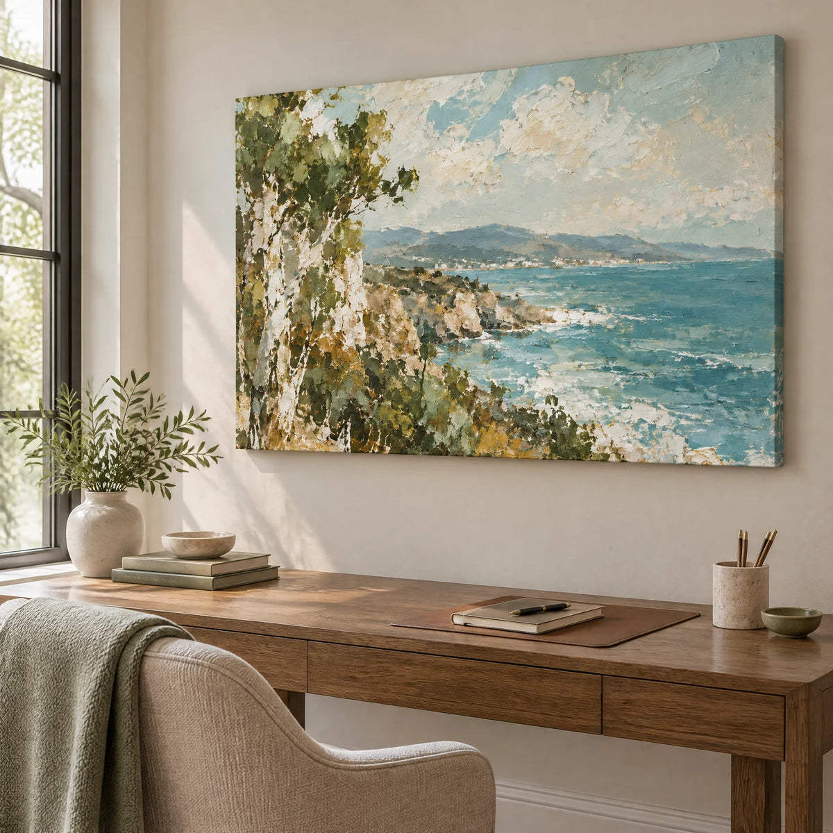 COASTAL CANOPY — Office, frameless stretched canvas