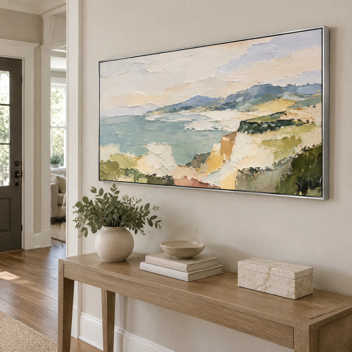 QUIET HEADLAND — Hallway, silver frame