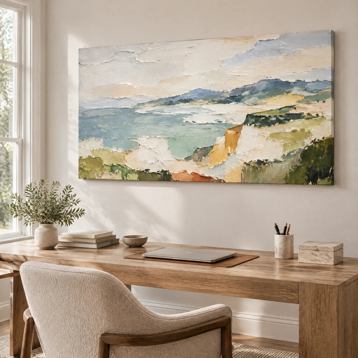 QUIET HEADLAND — Office, frameless stretched canvas