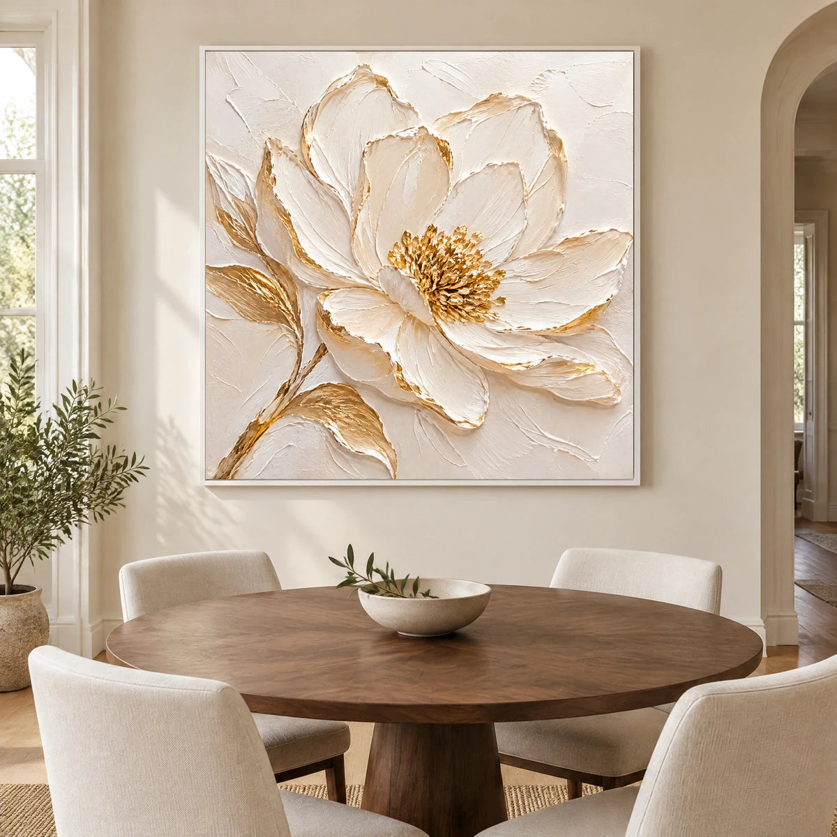 IVORY PETAL — Dining room, white frame