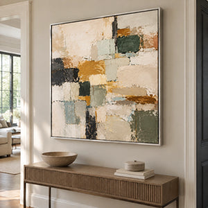 EARTH MOSAIC — Hallway, silver frame
