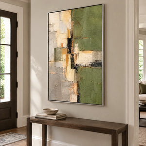 OLIVE INTERVALS — Hallway, silver frame