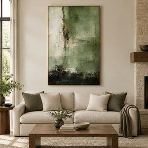 VERDANT VEIL — Living room, gold frame
