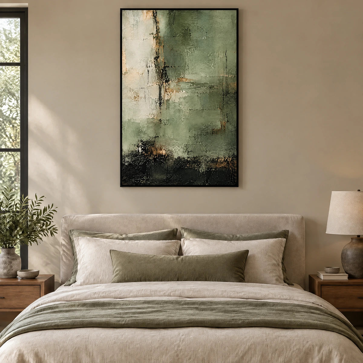 VERDANT VEIL — Bedroom, black frame