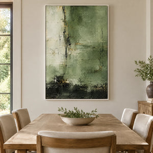 VERDANT VEIL — Dining room, white frame