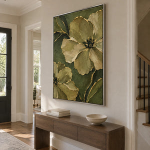 OLIVE BLOOM — Hallway, silver frame