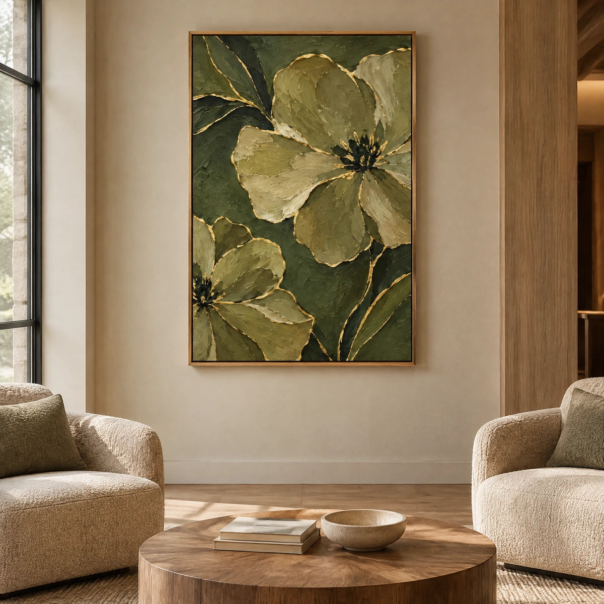 OLIVE BLOOM — Hotel, natural wood frame