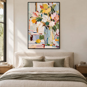BOUQUET IN MOTION — Bedroom, black frame