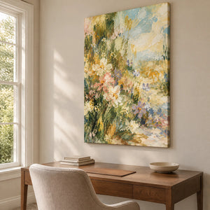 GARDEN PASSAGE — Office, frameless stretched canvas