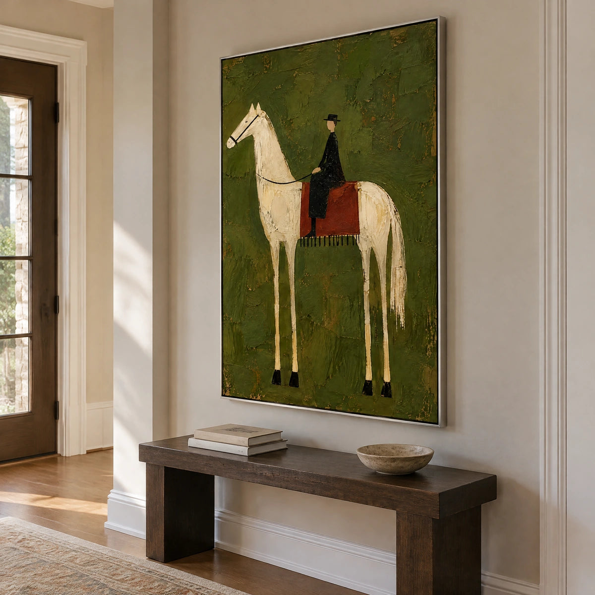 OLIVE RIDER — Hallway, silver frame