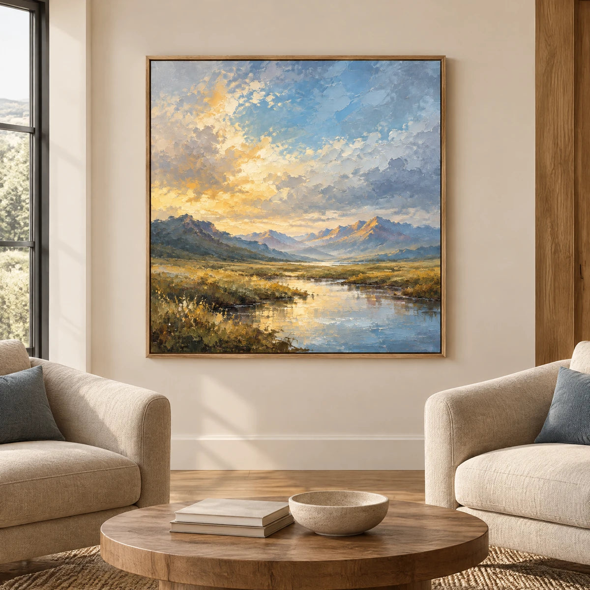 VALLEY AFTERGLOW — Hotel, natural wood frame