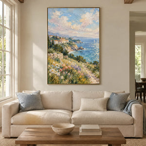 SEASIDE MEADOW — Living room, gold frame