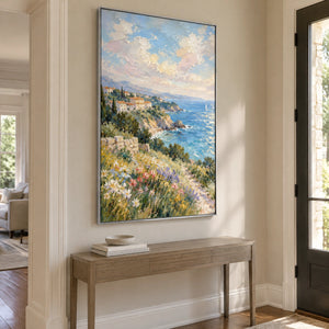 SEASIDE MEADOW — Hallway, silver frame