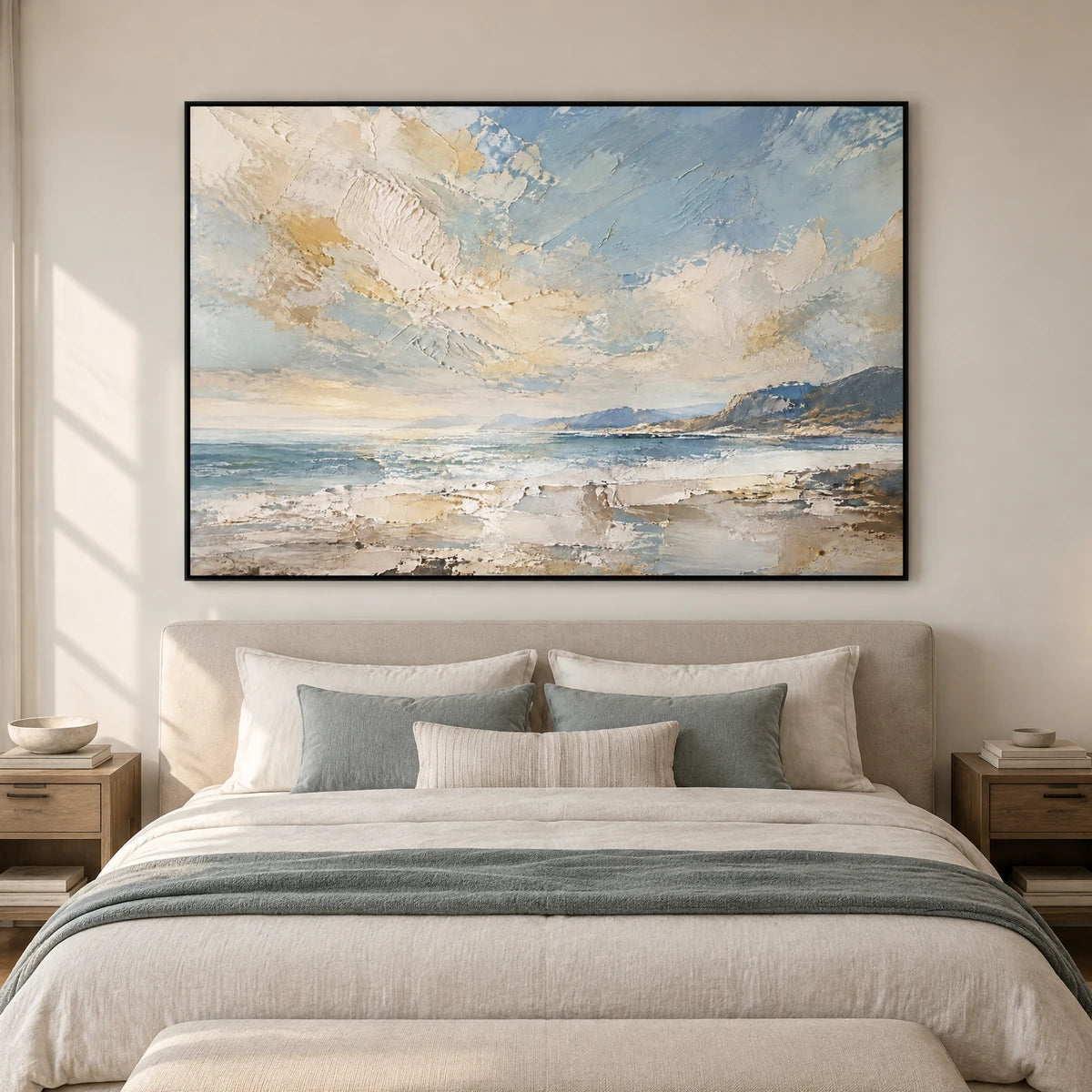 SHORELINE HUSH — Bedroom, black frame