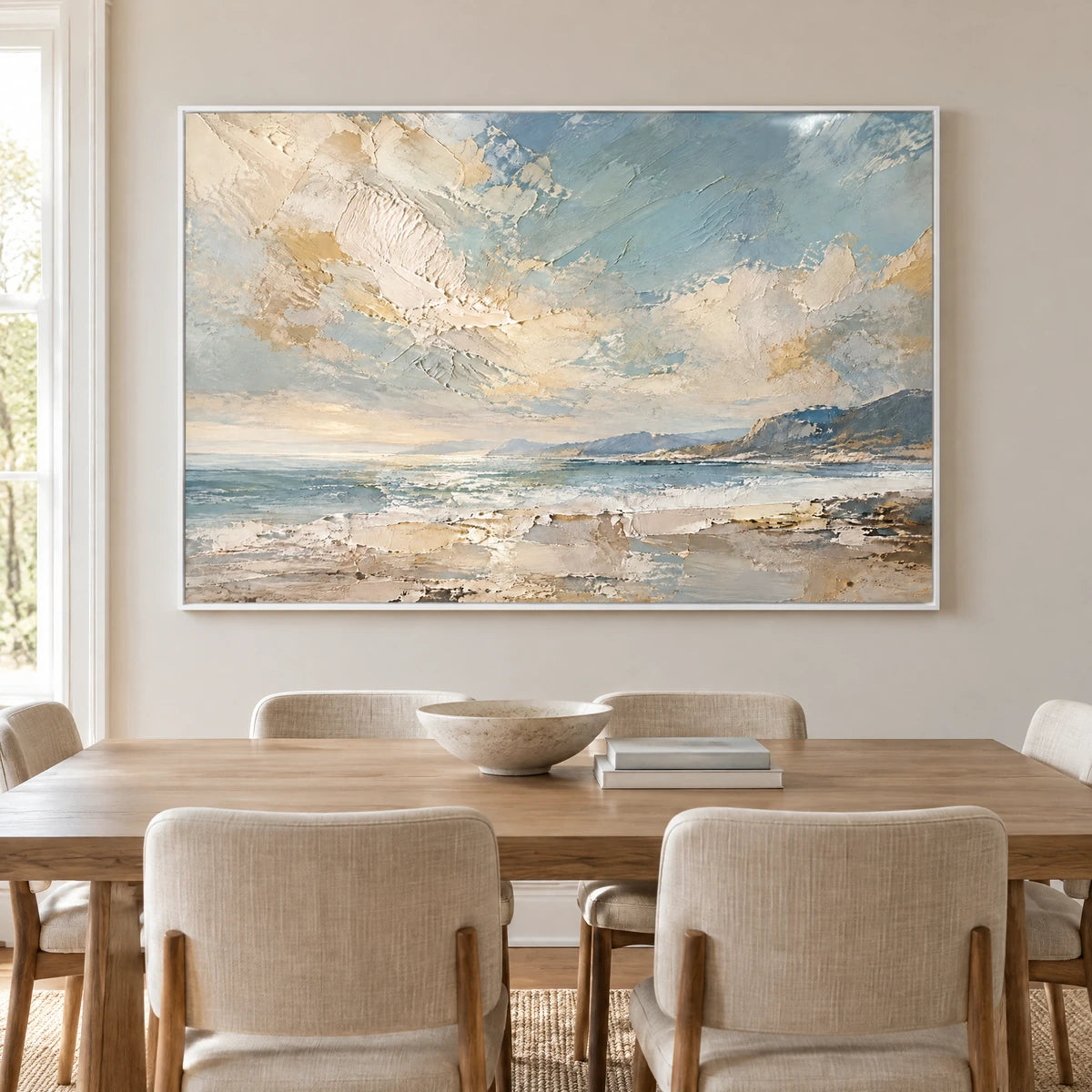 SHORELINE HUSH — Dining room, white frame