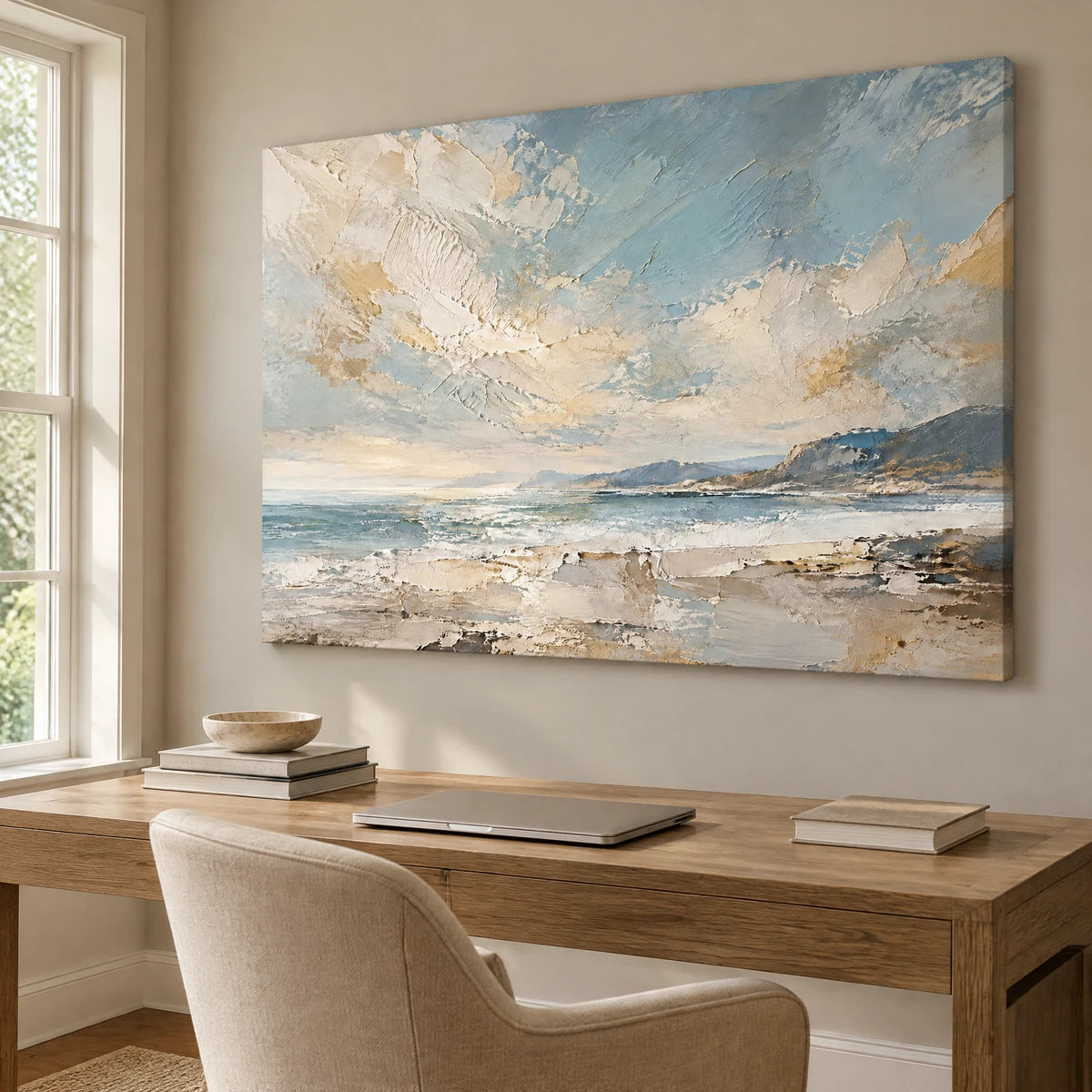 SHORELINE HUSH — Office, frameless stretched canvas