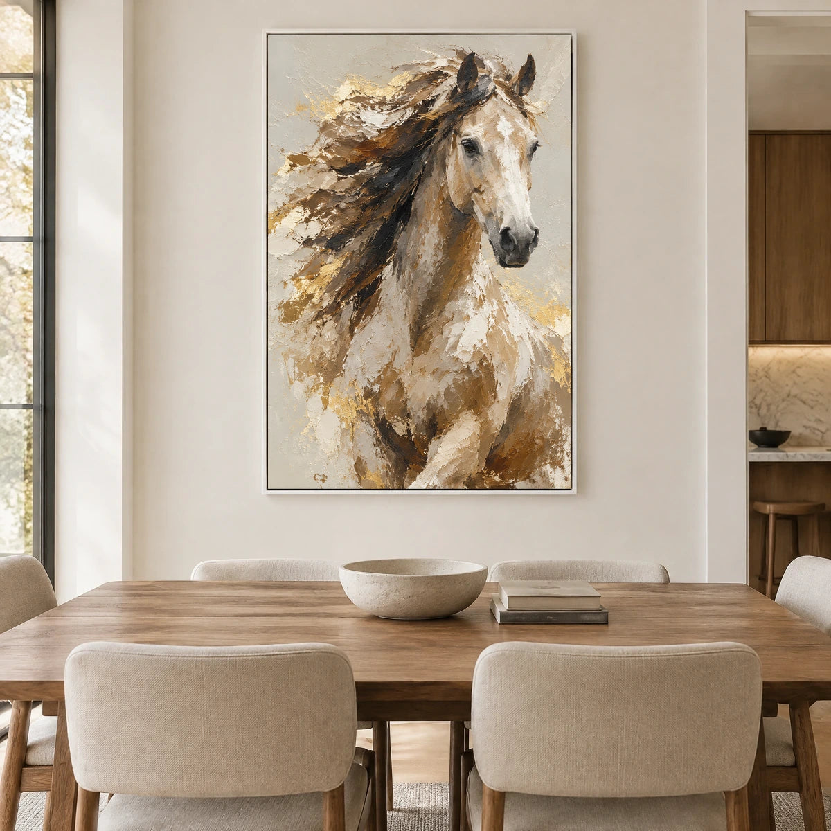 WILD MANE — Dining room, white frame