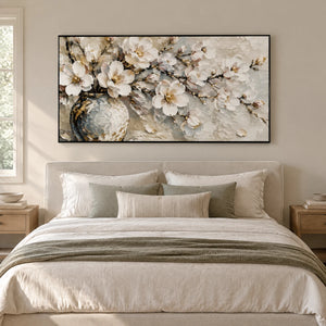 PORCELAIN BOUQUET — Bedroom, black frame