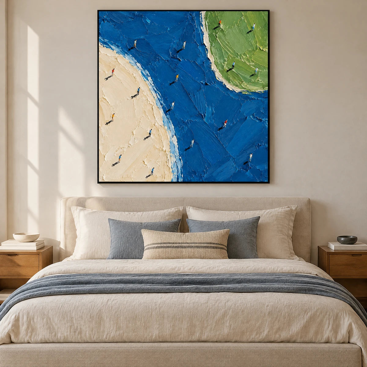 SHARED MOMENTUM — Bedroom, black frame