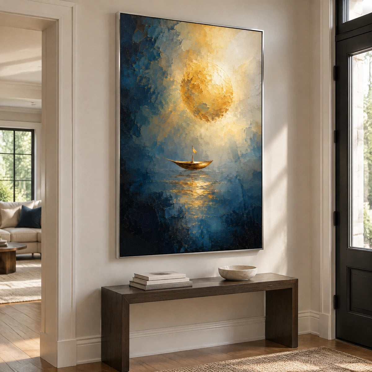 LUMINOUS PASSAGE — Hallway, silver frame