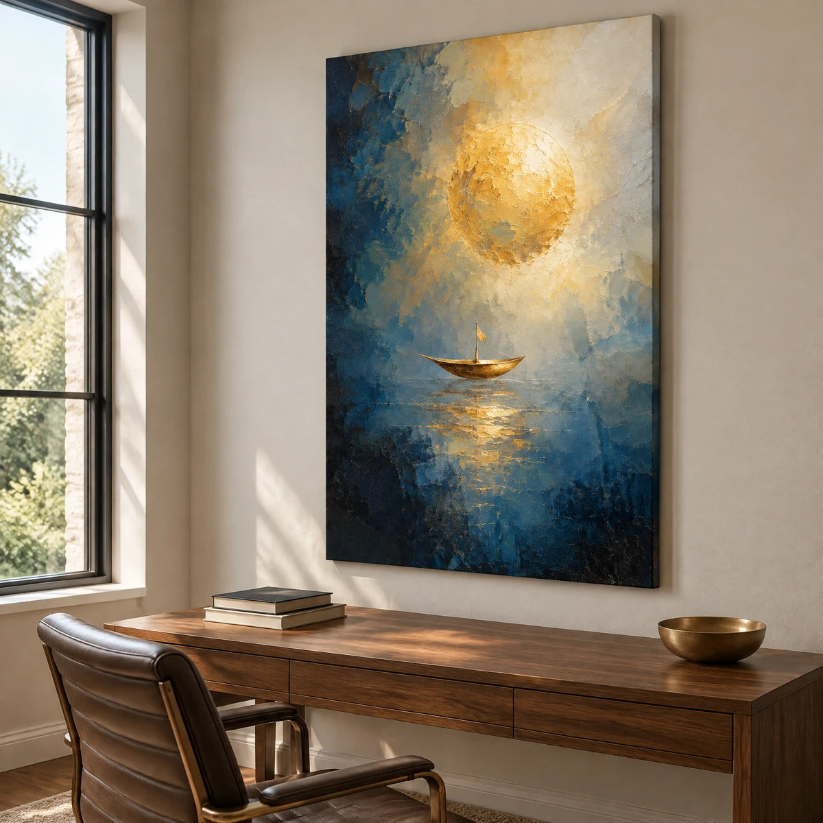LUMINOUS PASSAGE — Office, frameless stretched canvas