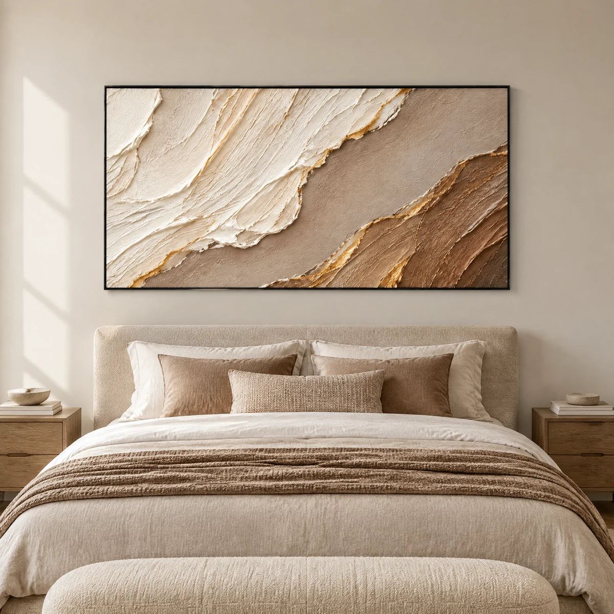 IVORY STRATA — Bedroom, black frame