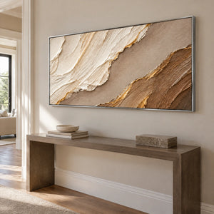 IVORY STRATA — Hallway, silver frame