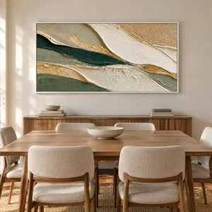 OLIVE DRIFT — Dining room, white frame