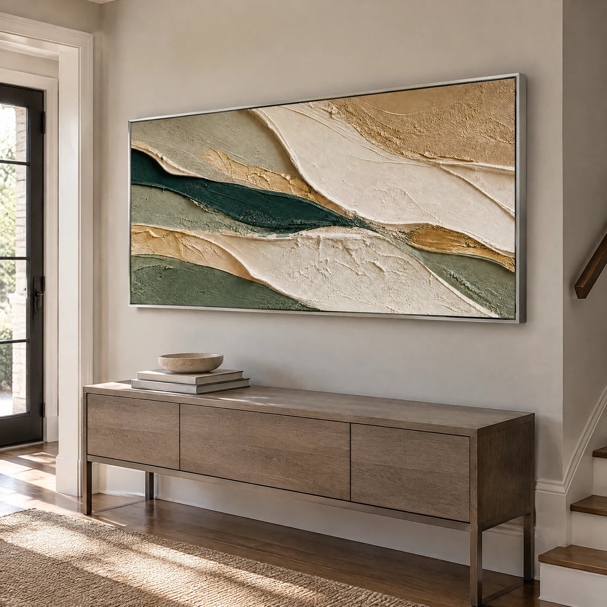 OLIVE DRIFT — Hallway, silver frame